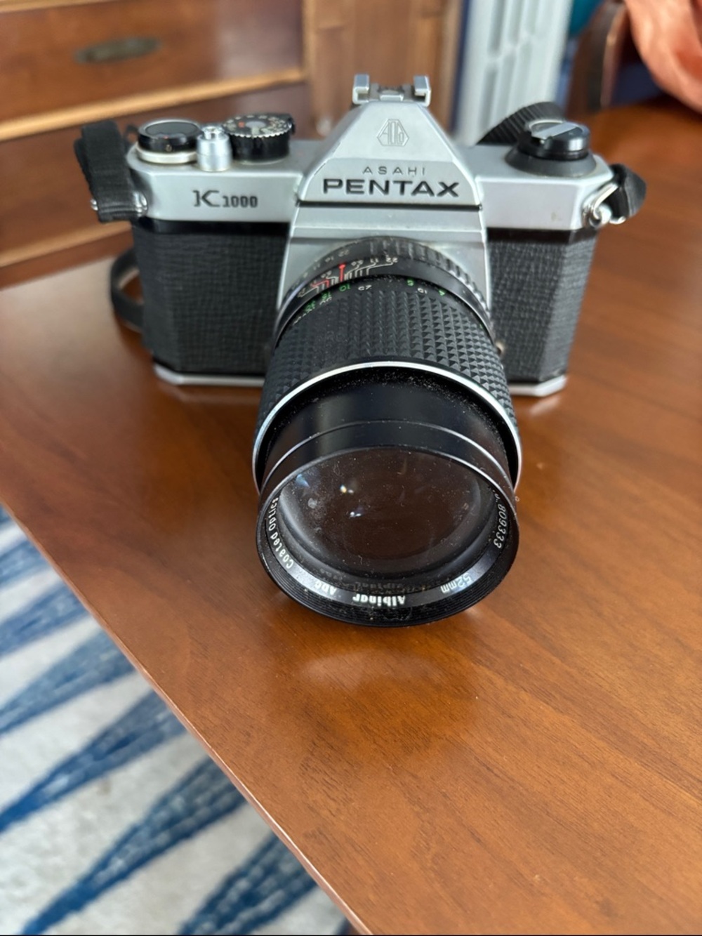 Vintage Pentax Asahi K1000 Silver & Black 35mm SLR Camera